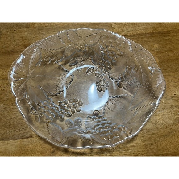 Studio Nova by Mikasa "CRYSTAL BERRIES" Large Oval Fruit Serving BOWL 14” - Picture 10 of 10